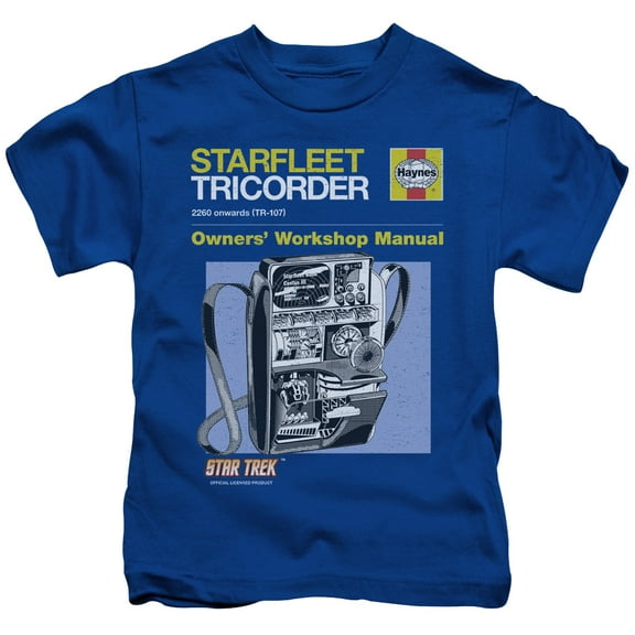 Star Trek Tricorder Manual Youth 18/1 T-Shirt Royal Blue