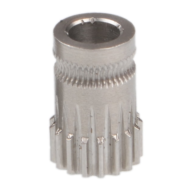 Boquilla de extrusión de acero inoxidable de engranaje de extrusora, piezas de extrusora de impresora 3D firmes, rueda de alimentación de alambre de 17 dientes sin orificio de alambre superior Vogacara EL000089-03B