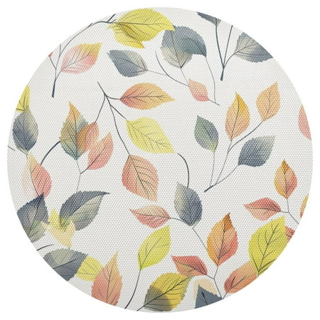 

joogoo Leaves Round Plate Mats for Dining Table Placemat 1 Piece Holiday Decoration