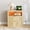 Beige, variant on Lacoo End Table with Lights & Power Outlet, Fluted Nightstand with 2 Drawers for Bedroom, Sofa Side End Table for Living Room, Black