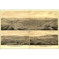 thumbnail image 1 of 24"x36" Gallery Poster, Birdseye view map of Los Angeles, California 1877 p2, 1 of 1