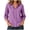 Purple, variant on GERsome Button Down Shirts for Women 3/4 Sleeve Collared V-Neck Casual Work Blouses Tops Wine L