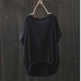 thumbnail image 6 of SHITINN Women Lady Linen Solid T-Shirt Casual Plain Loose Blouse Shirt Asymmetrical Tops Short Sleeve Womens Tops Womens Tshirt Womens Summer T Shirts, 6 of 6