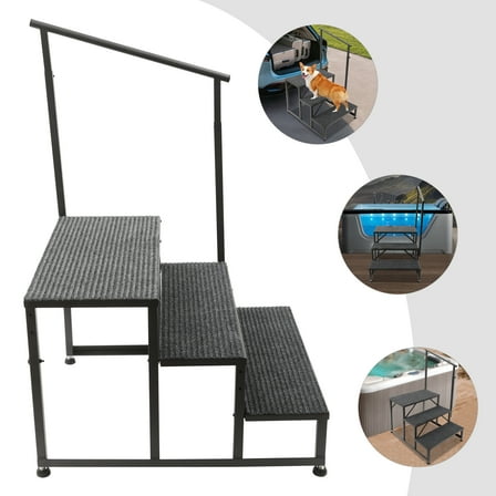 3 Steps Step Ladder with Handrails Swimming Pool Ladder Above Ground Portable Step Stool Home Decor