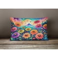 thumbnail image 4 of Carolines Treasures DAC1465PW1216 16 x 12 in. Unisex Zinnias in Color Fabric Decorative Pillow, 4 of 4