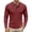 Red, variant on ZHOGXU Long Sleeve Crew Neck Button Men's T Shirts Pullover Tee Work Wear