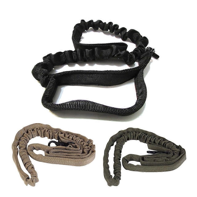 Dog Training Lead Police Adjustable Nylon Elastic Dog Leash (Black)