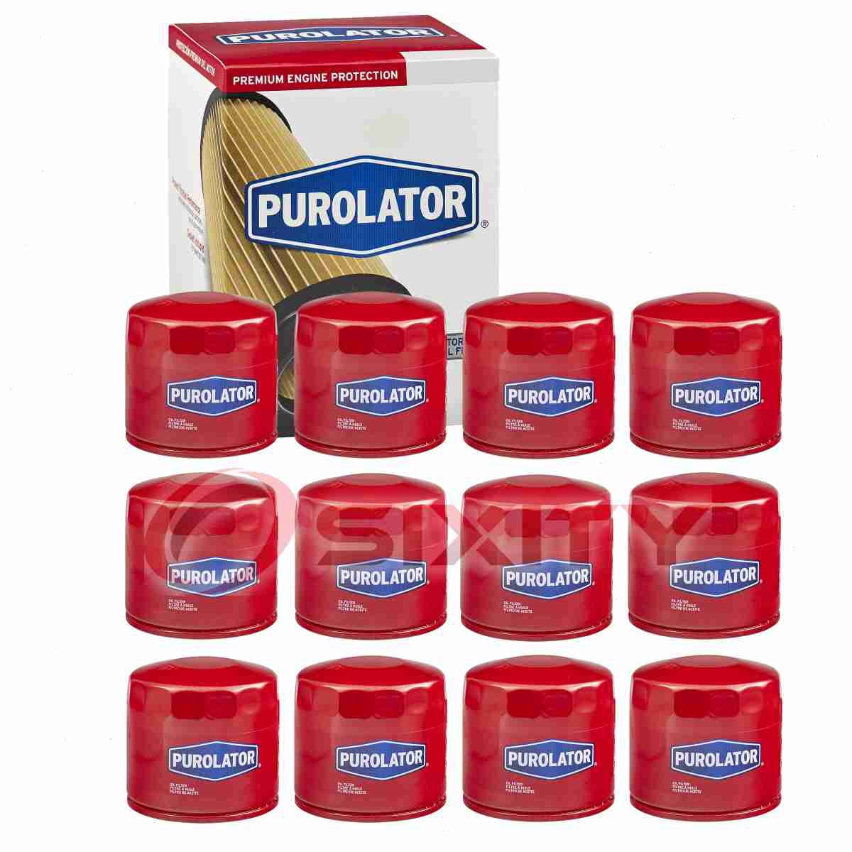 12 pc Purolator L14459 Engine Oil Filters for 152 61334 Oil Change Lubricant Filters