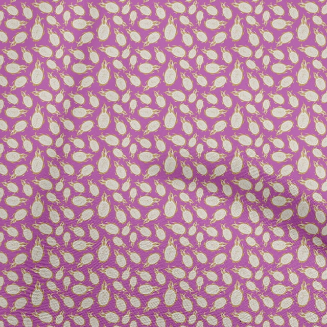 oneOone Velvet Pink Fabric Dragonfruit Sewing Material Print Fabric By The Yard 58 Inch Wide