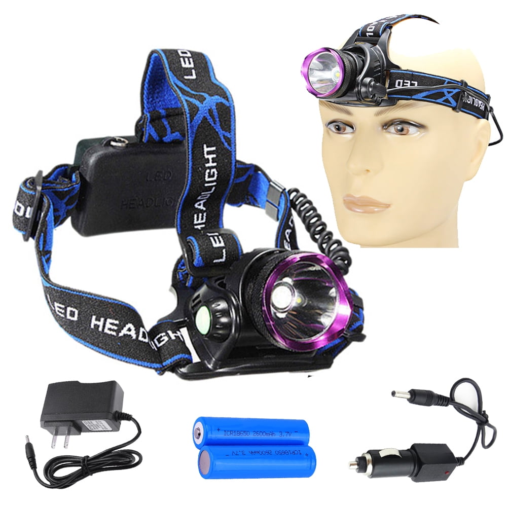 Headlamp, High Lumen USB Rechargeable LED Headlamps, Zoomable Lightweight 3 Modes Head Lamp, Adjustable IPX4 Waterproof Headlamp Flashlight for Adults, Hiking, Running, Camping
