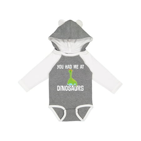 

Inktastic You Had Me At Dinosaurs Gift Baby Boy or Baby Girl Long Sleeve Bodysuit