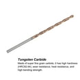 thumbnail image 4 of Uxcell 3.5mm Dia 100mm Long Length Titanium Coated K35 Tungsten Carbide Twist Drill Bits, 4 of 6