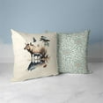 thumbnail image 3 of Reflection of Deer Indoor/Outdoor Pillow in Gray 26 x 26 with removable cover, 3 of 7