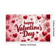 thumbnail image 2 of LUUFILx Valentine's Day Backdrop Romantic Heart Decorations Banner for Party Photography Props Background Celebration Event Supplies, 2 of 7