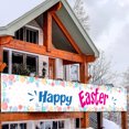 thumbnail image 4 of HongHeng Easter Banner Outdoor Decorations Yard Sign Party Supplies Welcome Backdrop Eggs Bunny Home Decor for Outside Indoor Garden Fence Balcony Porch Tree Front Door Greeting, 4 of 6