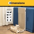 thumbnail image 2 of Coching- Rascador para gatos, almohadilla rascadora en forma de L de 23 pulgadas, para rascar vertical y horizontalmente, cartón de 1.2 pulgadas de grosor con divertidas pegatinas para personalizar, 2 of 9