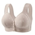 thumbnail image 2 of Ahuyic Womens Bra,Summer Plus Size Bra,Womens Solid Color Backless Seamless Push-Up U-Shaped Beautiful Back Underwear Everyday Bras,Gray,M, 2 of 4