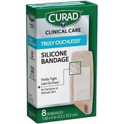 Curad Truly Ouchless Silicone Bandages, X-Large 8 ea (Pack of 4)