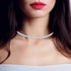 thumbnail image 2 of ColoMX Collar de diamantes de imitación brillante, elegante, collar, collar, cuello, joyería de moda, 2 of 7