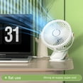 thumbnail image 3 of Harlier Portable Clip On Fan 3-Speed Rechargeable Mini Fan LED Light 360° Rotate USB Personal Fan, 3 of 9
