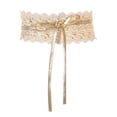 thumbnail image 4 of Bmisegm Womens Fashion Lace Dress Belt Hollow Out Belt Decorated Waist Belt Belts for Women Gold One Size, 4 of 4