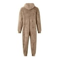 thumbnail image 4 of Abcomgle Girls Onesie Pajamas Size 7/8 Fuzzy Hooded Kids Onesie Cute Zip Up Jumpsuits for Girls Furry Sherpa Fleece Onesie Rompers Girls Winter Warm Onesie Pajamas for Boys,11-12Years,Complexion, 4 of 5
