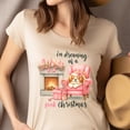 thumbnail image 4 of I’m Dreaming of a Pink Christmas T-Shirt | Cute Dog Holiday Graphic Tee, Black, Size 2XL, 4 of 6