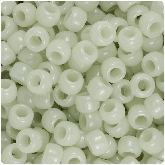 BeadTin Super Glow 9mm Barrel Pony Beads (500pc)