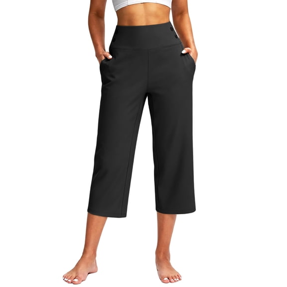 Leggings for Women High Waist Athletic Plus Size Cropped Workout Work Casual Business Yoga Pants Black XXL