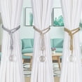 thumbnail image 4 of BEL AVENIR 4 Pack Crystal Curtain Tiebacks Luxury Handmade Knots Curtain Ties Elegant Drape Holdbacks Rope for Home Office Drapes Sheer DIY Decoration（Silver）, 4 of 4