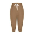 thumbnail image 7 of Ltctricy Capri Pants for Women Casual Summer Elastic High Waist Cropped Trouser Lightweight Soft Pants, 7 of 7