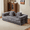 Gray, variant on Spaco Chenile Fabric Compression Sofa, Convertible Floor Sofa Bed with Pillow Back Support Armrest, Comfy Couch Lounge Sleeper Bed for Indoor as Living Room Bedroom, Dark Gray