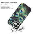 thumbnail image 4 of Wallet Case For Apple iPhone Air / 17 Pro / 17 Pro Max Series with Card Holder, PU Leather Kickstand Card Slots Screen Protector Included For iPhone 17 Series, Peacock, 4 of 8