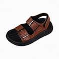 thumbnail image 3 of TOWED22 Toddler Girls Boys Sandals Adjustable Straps Kids Sandals Lightweight Non-slip Soft Sole Baby Kids Summer Shoes Beach Pool Outdoor(Coffee,12), 3 of 5