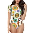 thumbnail image 1 of Balery Beautiful African Womens Body de cuello redondo de manga corta para mujer Tops de manga corta Tops básicos-Small, 1 of 7