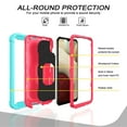 thumbnail image 2 of SaniMore for Samsung Galaxy A12 5G 6.5" Case with Hidden Bracket Rugged Heavy Duty Protective [Hard PC Back + Silicone Bumper] Shokcproof Anti-drop Tri-layer Hybird Shell For Galaxy A12 5G, Mint/Rose, 2 of 7