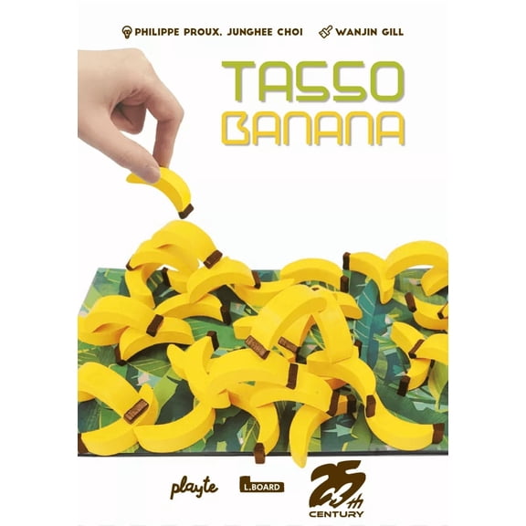 Tasso Banana, Small Box Dexterity Game About Stacking Your Bananas, Wooden Pieces - 25th Century Games