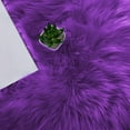thumbnail image 7 of FUDAKUNA Shaggy 18 x 18 in Purple Cushion, Stain Resistant Seating Cushions, 7 of 7