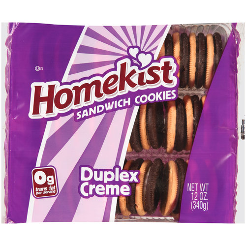 Homekist Duplex Creme Sandwich Cookies, 12 Oz.