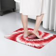 thumbnail image 4 of Red White Tie Dye Spiral Pattern Flannel Non Slip Door Rugs,Washable Door Mats Indoor,Decorative Door Mats,Dirt-Resistant and Absorbent Doormat for Entrance,Bedroom,Kitchen,Bathroom,31.5x17in(80x43cm), 4 of 4