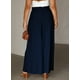 thumbnail image 2 of Pantalones anchos Eytino para mujer, talla grande, cintura alta, 3 veces, azul marino, 2 of 9
