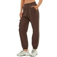 thumbnail image 4 of Huesdet Sweatpants for women,Women's High Waisted Joggers Summer Workout Baggy Yoga Pants Cinch Bottom Trousers(XL,Coffee), 4 of 9