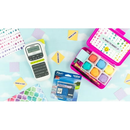 Brother P-touch, PTH110, Easy Portable Label Maker, Lightweight, QWERTY Keyboard, One-Touch Keys, White