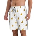 thumbnail image 2 of Kdxio Gold Rabbit Pattern Mens Casual Shorts - Drawstring Summer Beach Sports Shorts for Men, 2 of 9