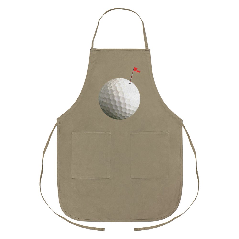 Golf Ball Moon Flag Golfing Apron with Pockets
