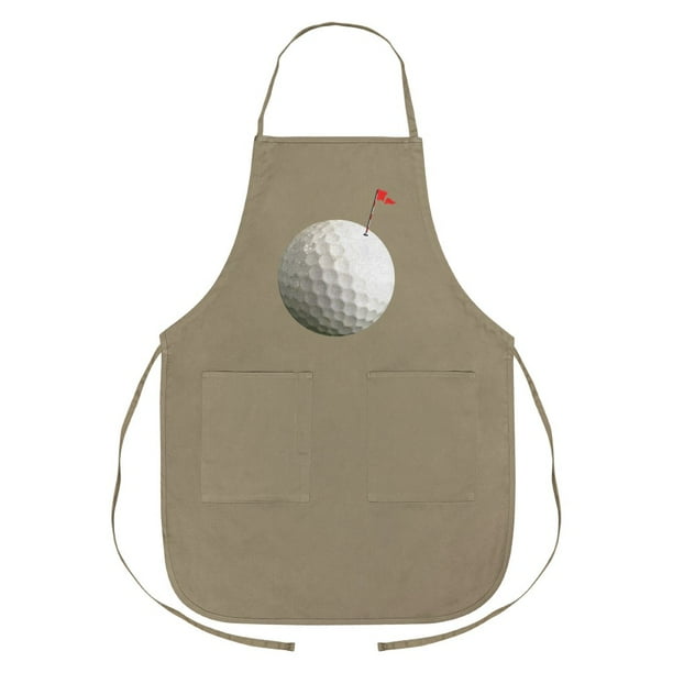 Golf Ball Moon Flag Golfing Apron with Pockets