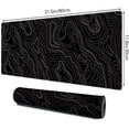 thumbnail image 5 of Gaming Mouse Pad XXL XL Large Mouse Pad Long Extended Big Mousepad Non-Slip Rubber Keyboard Mouse Pad with Stitched Edges for Laptop Home Office (31.5x11.8x0.08 Inch) \u2026 (Topographic Map Balck), 5 of 6