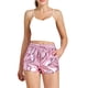 thumbnail image 5 of ICHUANYI Clearance Women Sexy Imitation Leather Pants Nightclub Metal Reflective Trousers Hot Gold Shorts(Pink, L) ICHUANYI WER2023081004358, 5 of 5