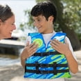 thumbnail image 6 of Oceans7 Youth Open Side Life Vest, Durable, Easy Fit, 50-90 lbs, Blue/Green, Unisex, Nylon, 6 of 8