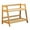 Bamboo Color L, variant on Bamboo Double Layer Rack Tabletop Shelf Countertop Shelf Compact Organizer for Bathroom Living Room Office Use